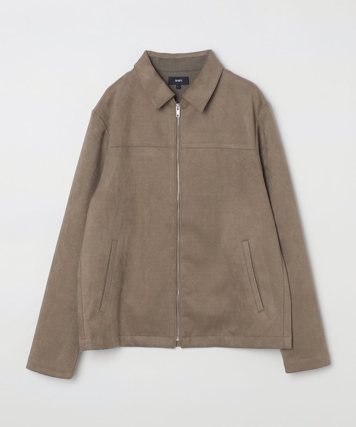 セール 50%OFF】*SHIPS: フェイクスエード ジップ ブルゾン セール 50%OFF】*SHIPS: フェイクスエード ジップ ブルゾン