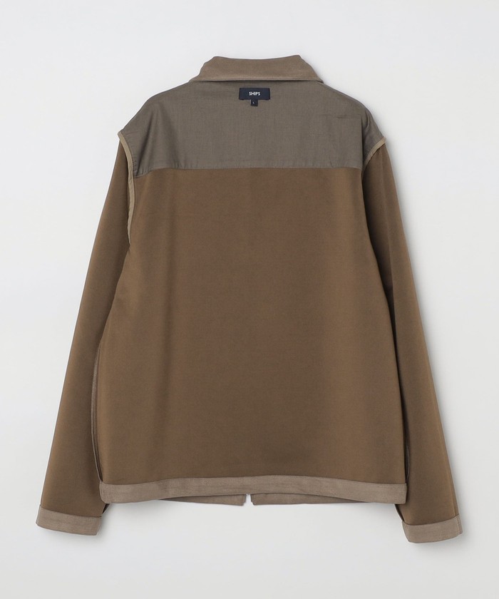  ★長袖 スエード ジップアップ ジャケット ブルゾン セール 50%OFF】*SHIPS: フェイクスエード ジップ ブルゾン