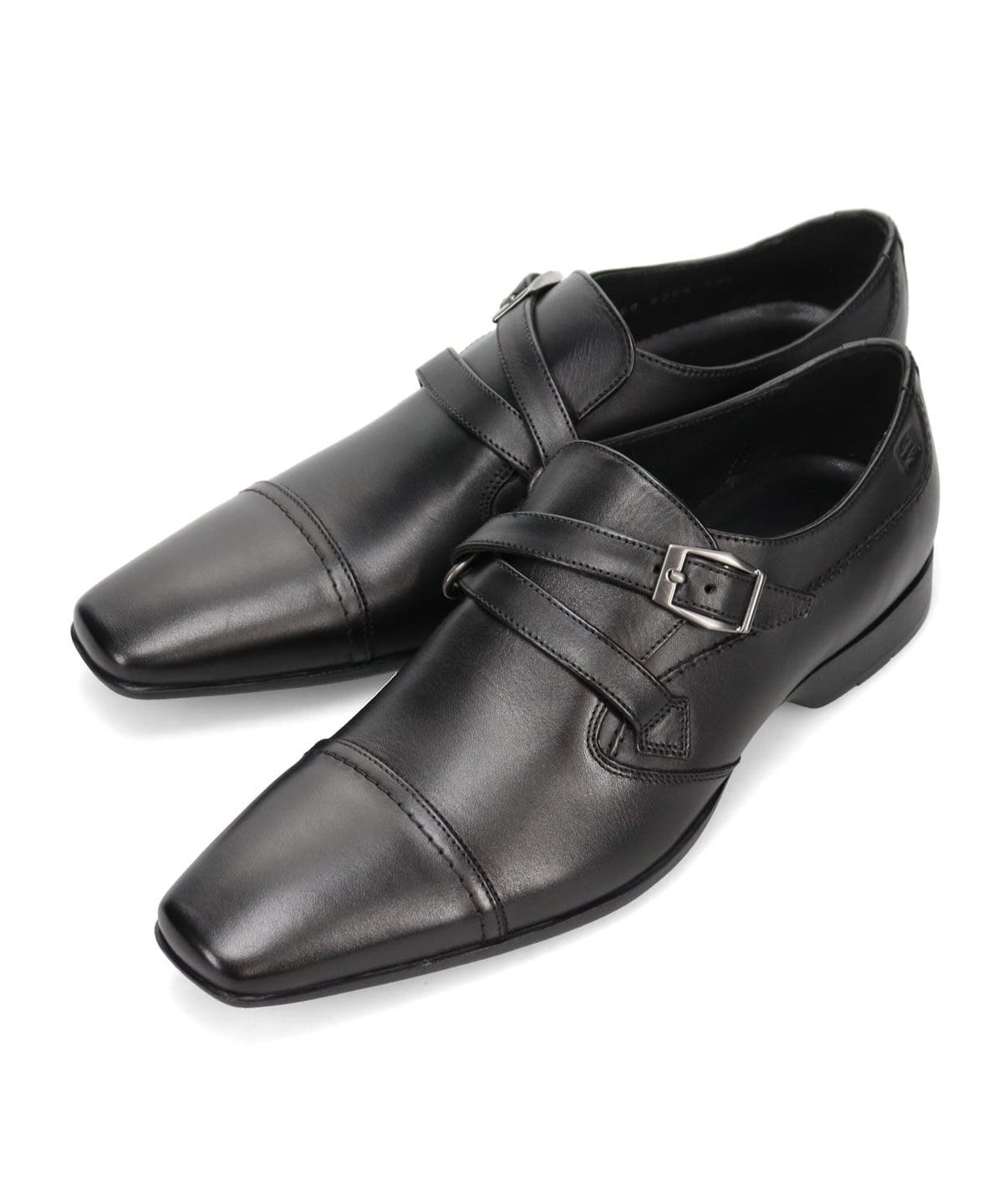 ◆清掃済【キャサリンハムネット】美品/即決◎日本製◎26.0cm◎ダブルモンク型スワールトゥ◎焦茶レザー◎本革ビジネスシューズ◆ アウトレット☆キャサリンハムネット KATHARINE HAMNETT LONDON 本物