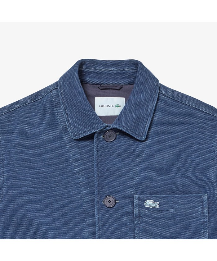 セール】ラコステ LACOSTE インディゴピケカバーオール