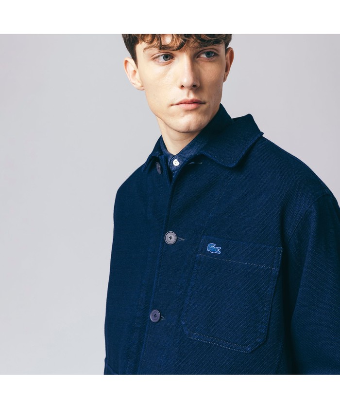 LACOSTE インディゴ ピケ カバーオール セール】ラコステ LACOSTE インディゴピケカバーオール