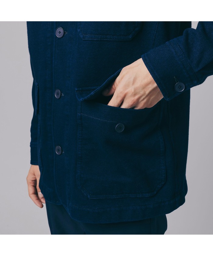 LACOSTE インディゴ ピケ カバーオール セール】ラコステ LACOSTE インディゴピケカバーオール