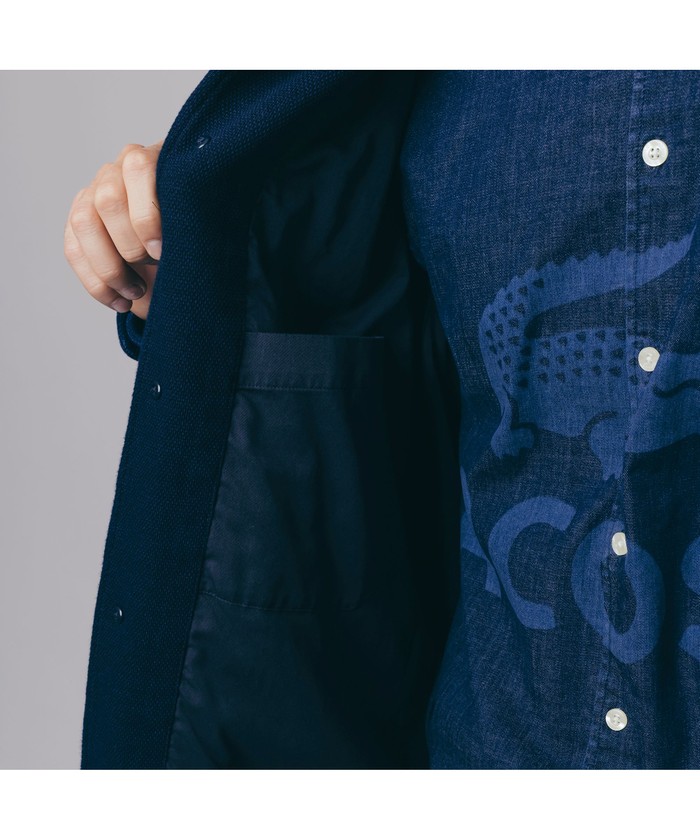 セール】ラコステ LACOSTE インディゴピケカバーオール