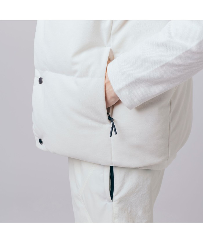 ラコステダウンベストホワイト ラコステ LACOSTE 耐水透湿ダウンベスト（オフホワイト