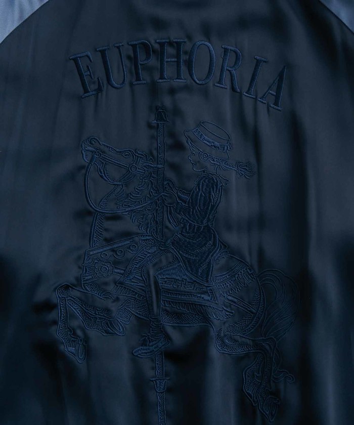 WEB限定】スカジャン \EUPHORIA\ 刺繍 ジャケット/ジップ WEB限定】スカジャン \EUPHORIA\ 刺繍 ジャケット/ジップ