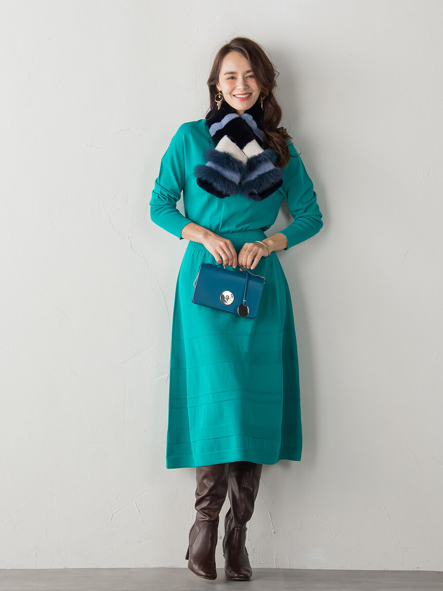 セール 40%OFF】ビアッジョブルー Viaggio Blu 袖リブVネック