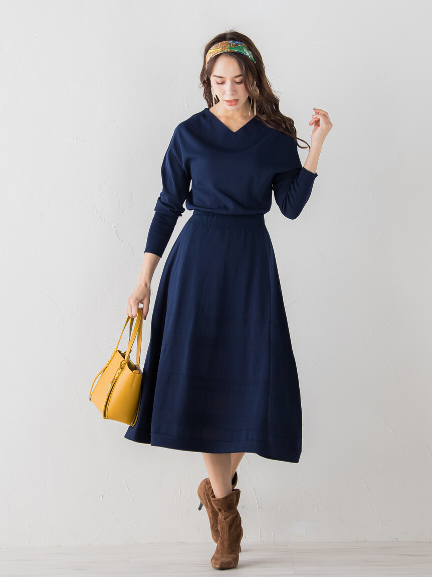 セール 40%OFF】ビアッジョブルー Viaggio Blu 袖リブVネック