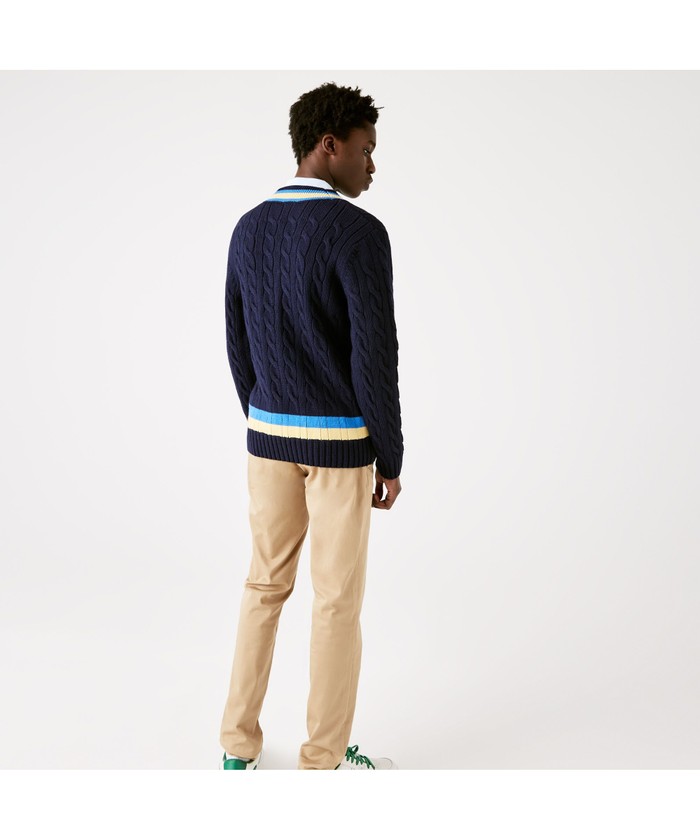 クーポン】【セール 30%OFF】ラコステ LACOSTE Vネックテニス
