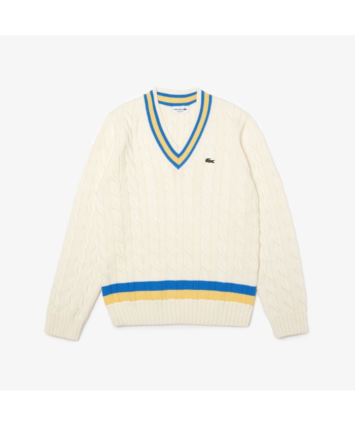 クーポン】【セール 30%OFF】ラコステ LACOSTE Vネックテニス