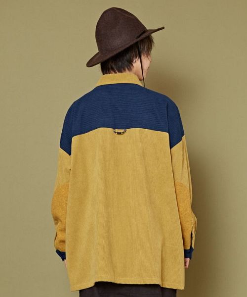 チャイハネ】チェック柄MEN'Sパッチワークシャツ CAA-2309 チャイハネ】チェック柄MEN'Sパッチワークシャツ CAA-2309