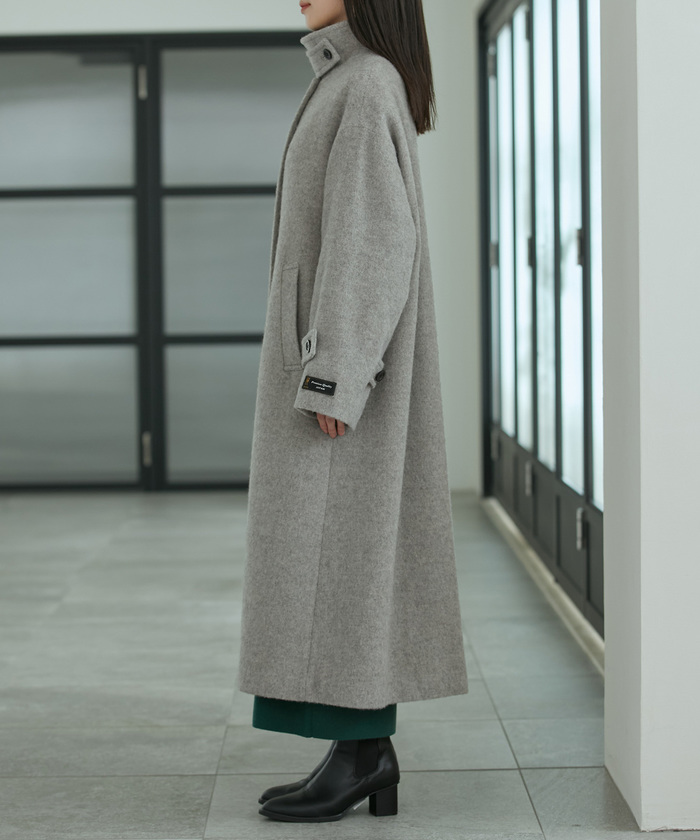セール】2way long wool coat/2wayウール混ロングコート（ステン
