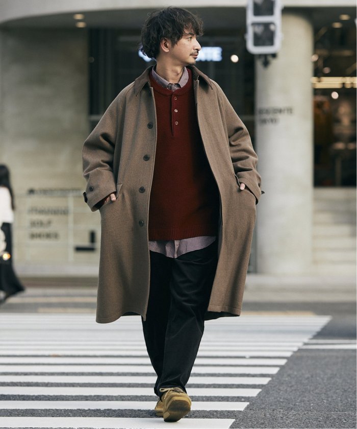 2021高い素材 nautica Hooded Balmacaan Coat Lサイズ gefert.com.br