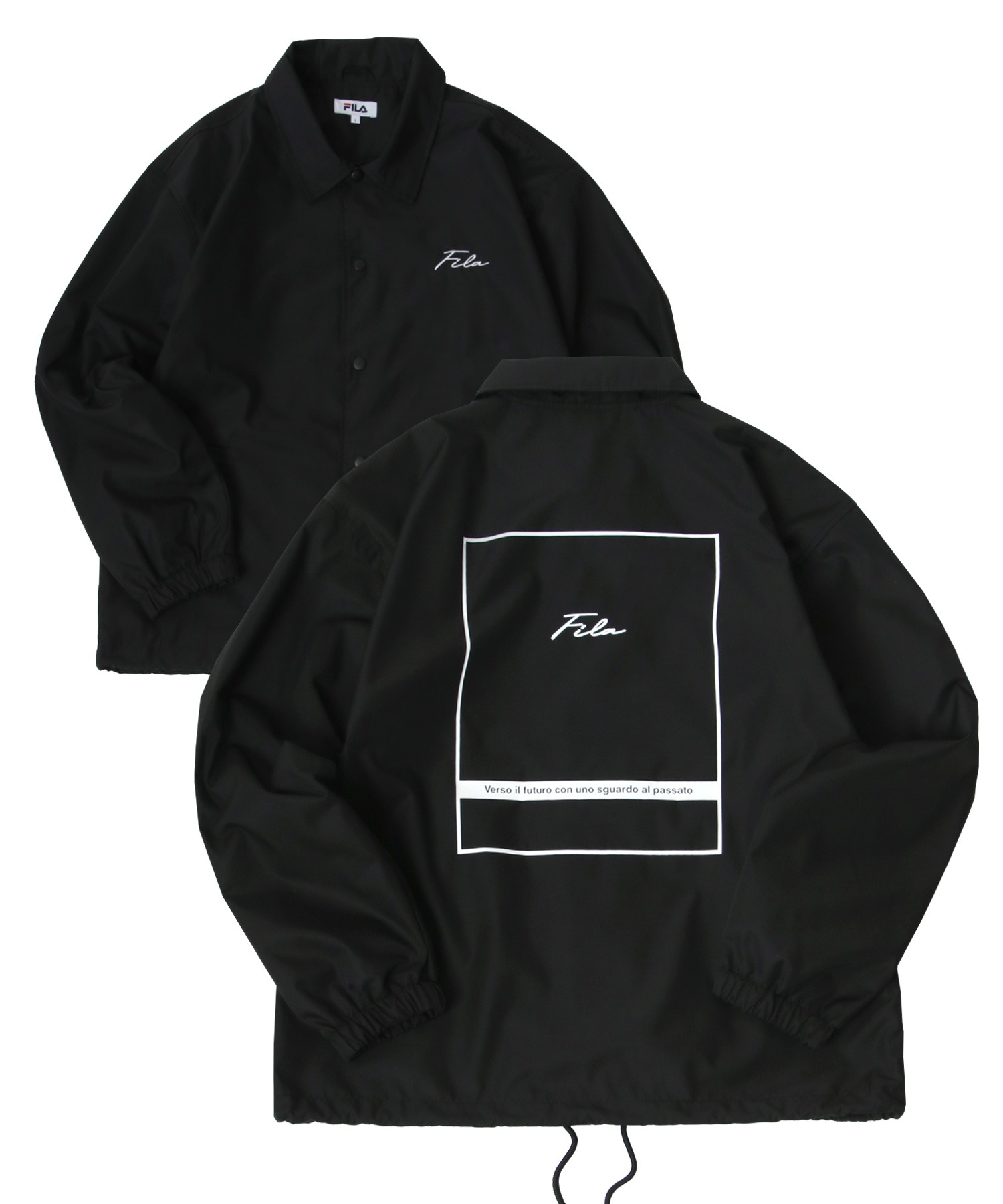 FILA スタジャンレザービッグプリント90's バイカラー