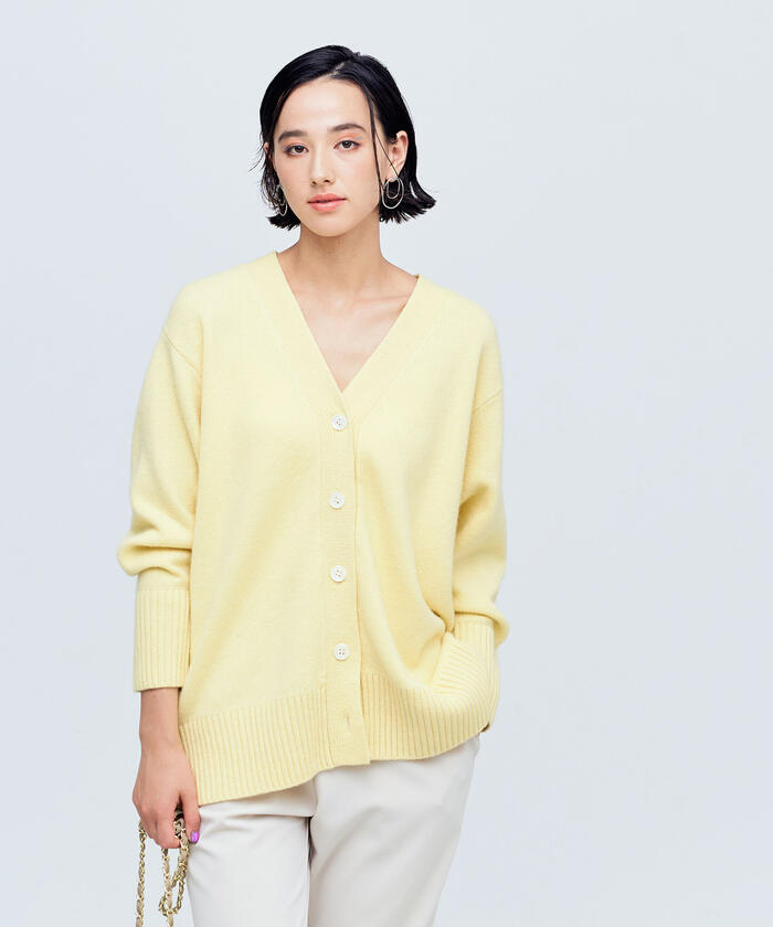 セール 50%OFF】◇【WEB限定】MUSIC カシミヤブレンド長めV