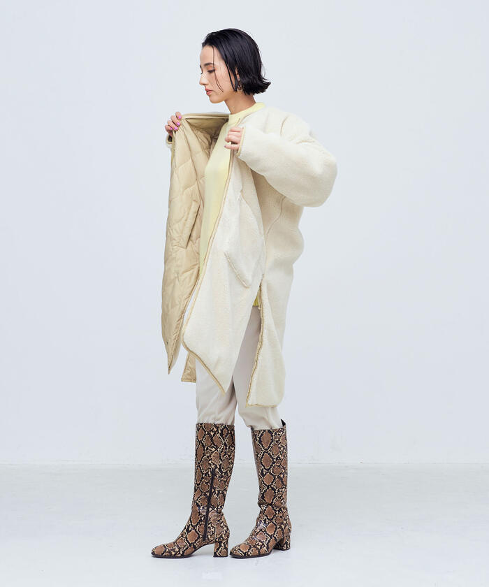 NOLLEY'S ノーリーズ　TAION/タイオン　ノーカラーボアコート 楽天市場】【SALE／20%OFF】NOLLEY'S ◇【WEB限定】【TAION