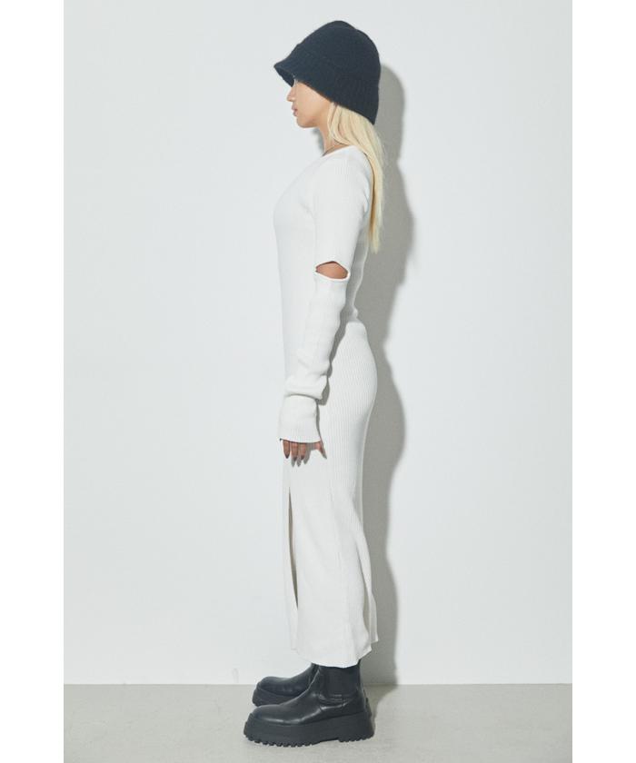 セール】SLEEVE SLIT LONG OP(504909134) | ラグアジェム(LAGUA セール】SLEEVE SLIT LONG OP(504909134) | ラグアジェム(LAGUA