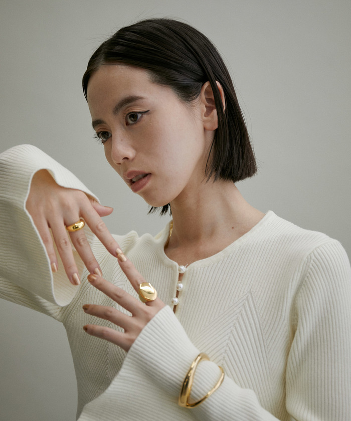 Adam et Rope&#39; - koharu adam et rope パールボタン コンパクトニット Adam et Rope' - koharu様専用 adam et rope パールボタン