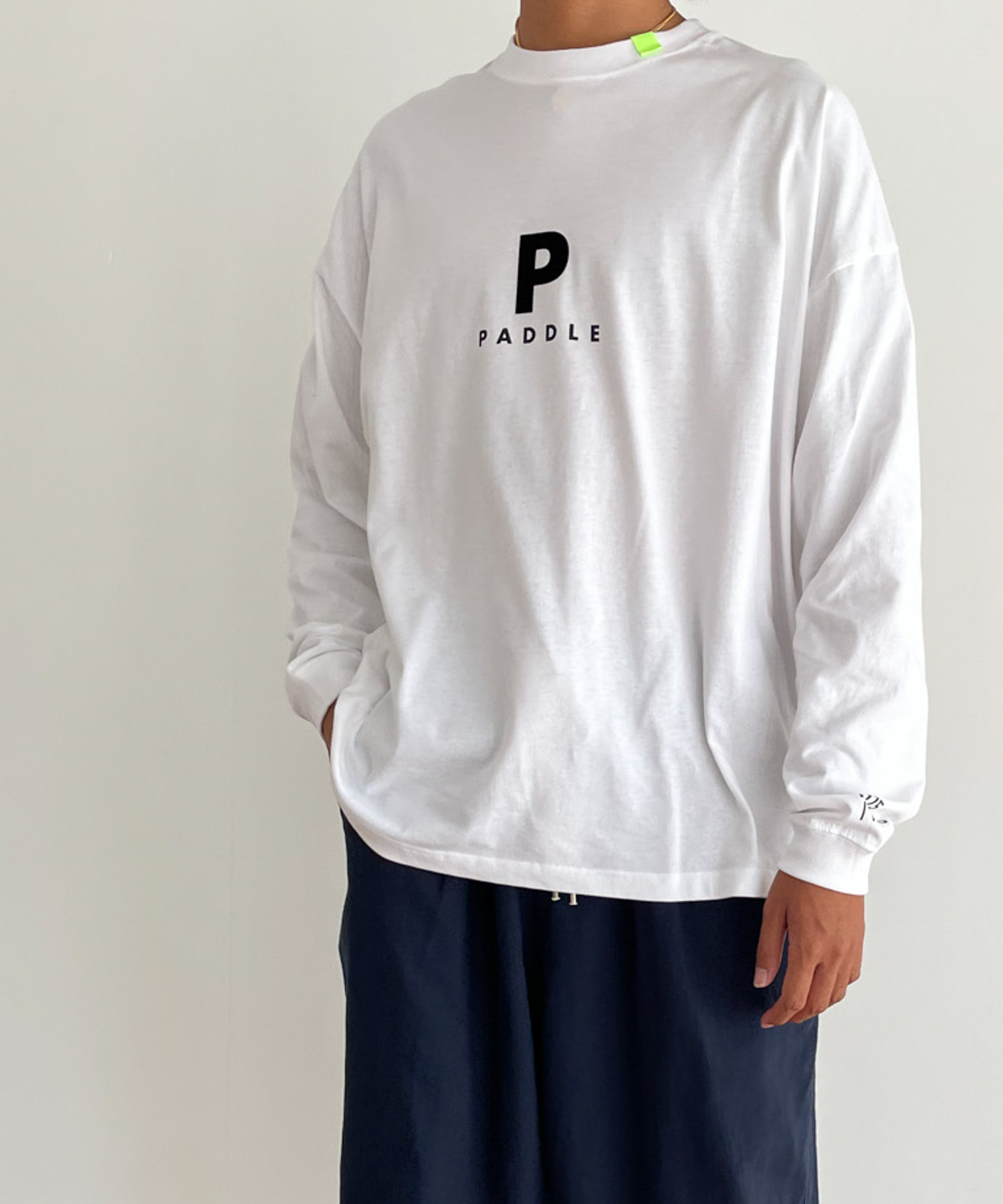 CANAL JEAN - CANAL JEAN キャナルジーン ラグランロングtシャツ 白 茶 CANAL JEAN（キャナルジーン）の「RED CHOP WORKS(レッド