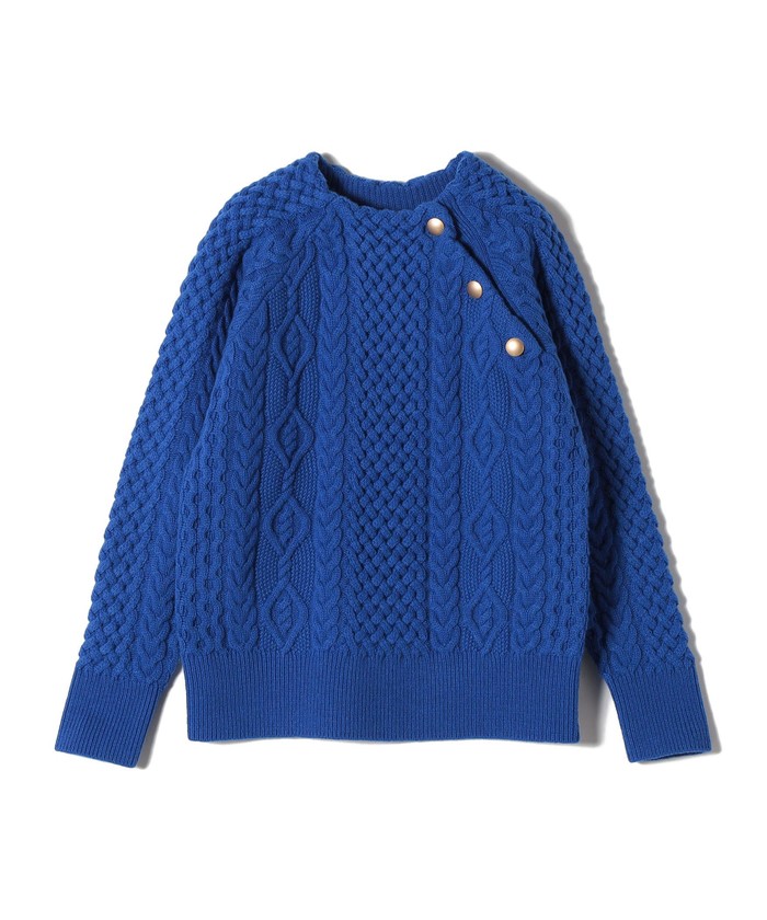 セール 50%OFF】*ショルダーボタンケーブルニット◇(504910885