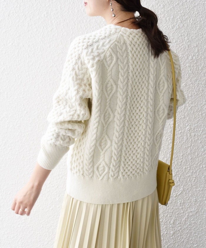 セール 50%OFF】*ショルダーボタンケーブルニット◇(504910885