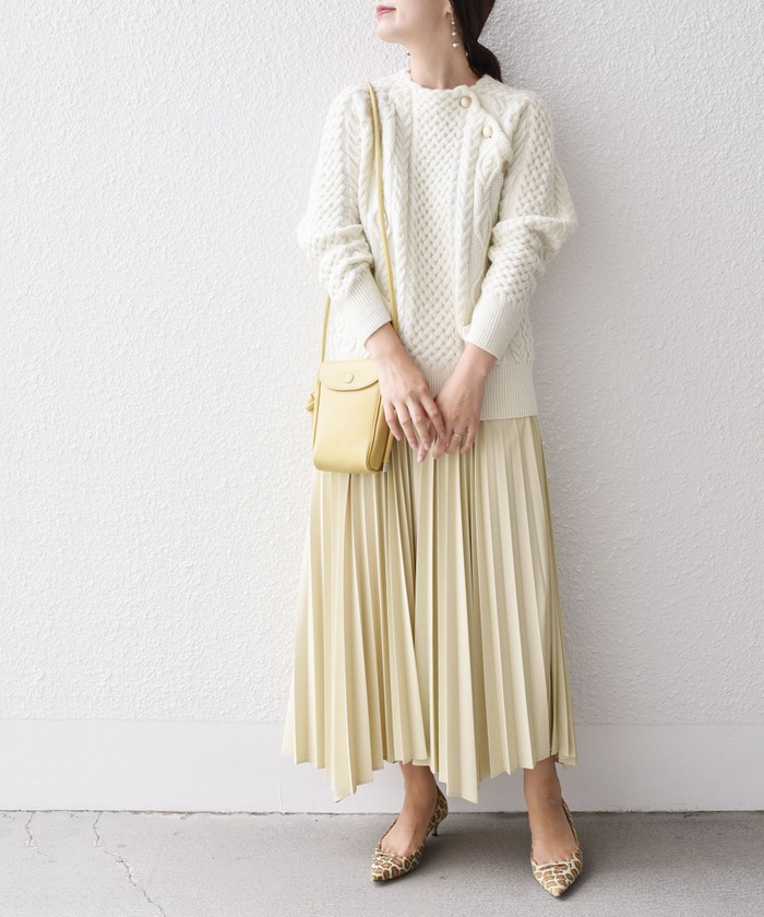 セール 50%OFF】*ショルダーボタンケーブルニット◇(504910885
