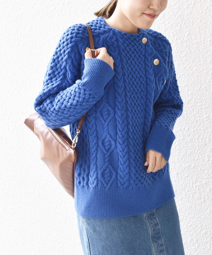 セール 50%OFF】*ショルダーボタンケーブルニット◇(504910885) | シップス ウィメン(SHIPS WOMEN) - d fashion