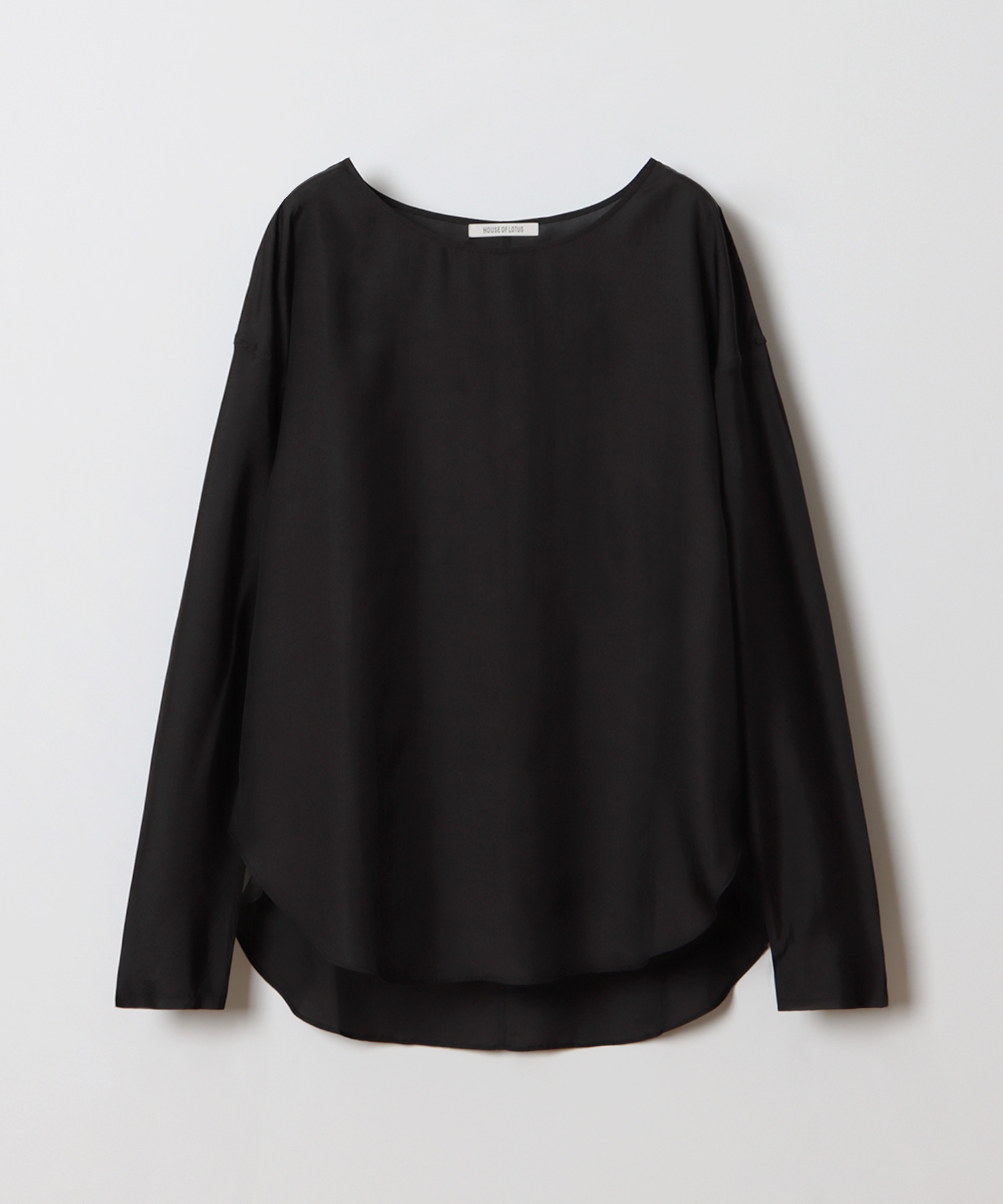 HOUSE OF LOTUS(ハウス オブ ロータス) 半袖シャツブラウス サイズM レディース美品  - 黒 シルク HOUSE OF LOTUS / ハウス オブ ロータス | ファッション通販