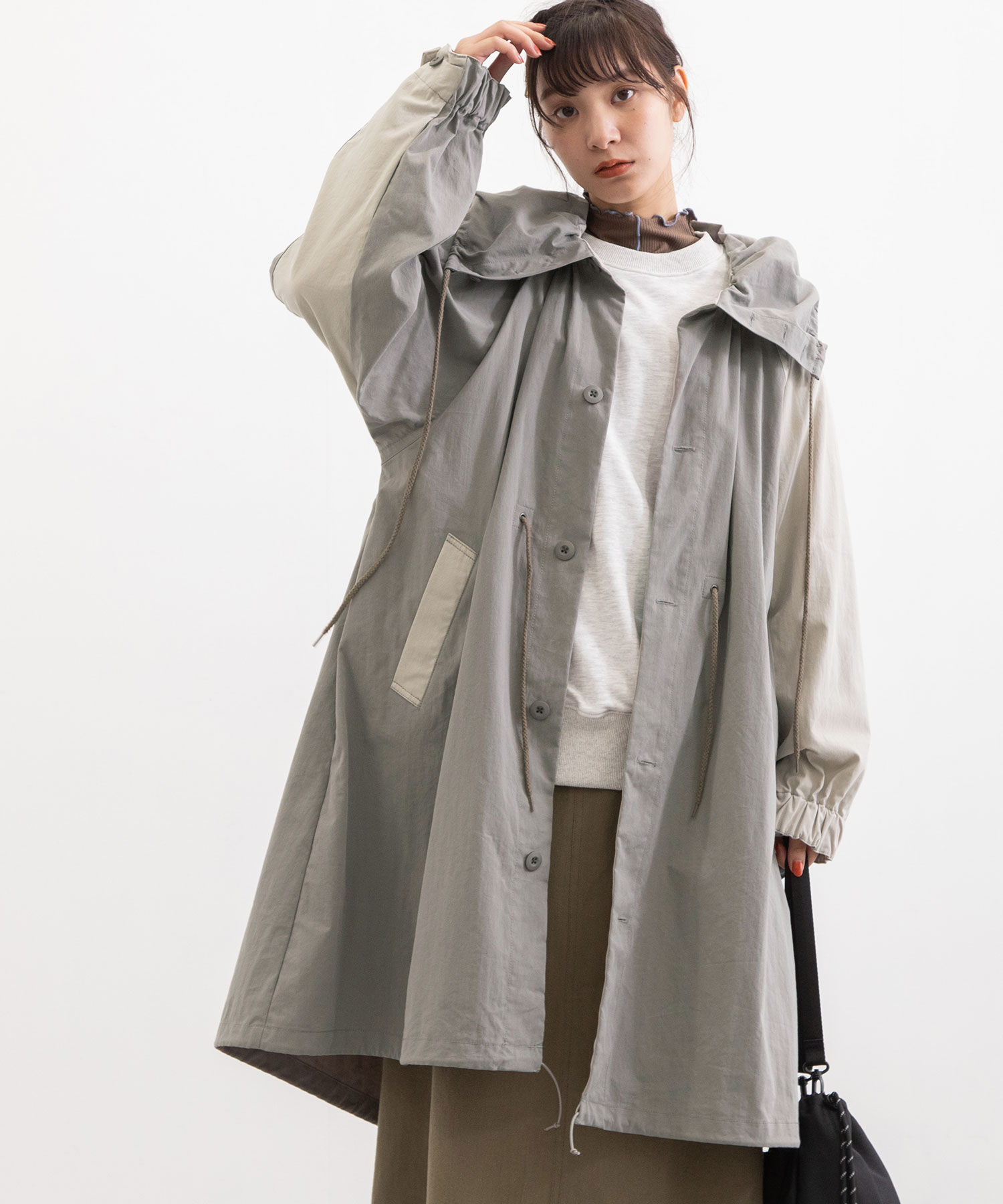 クーポン】【セール 40%OFF】コットンナイロンモッズコート