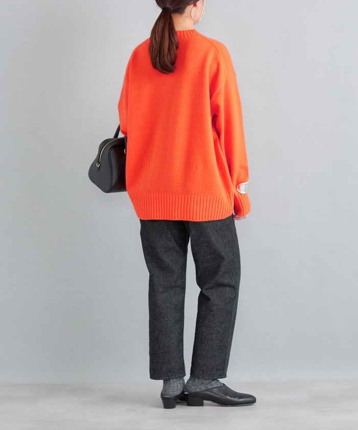 クーポン】【セール 40%OFF】ウールカシミヤ クルーネック プル