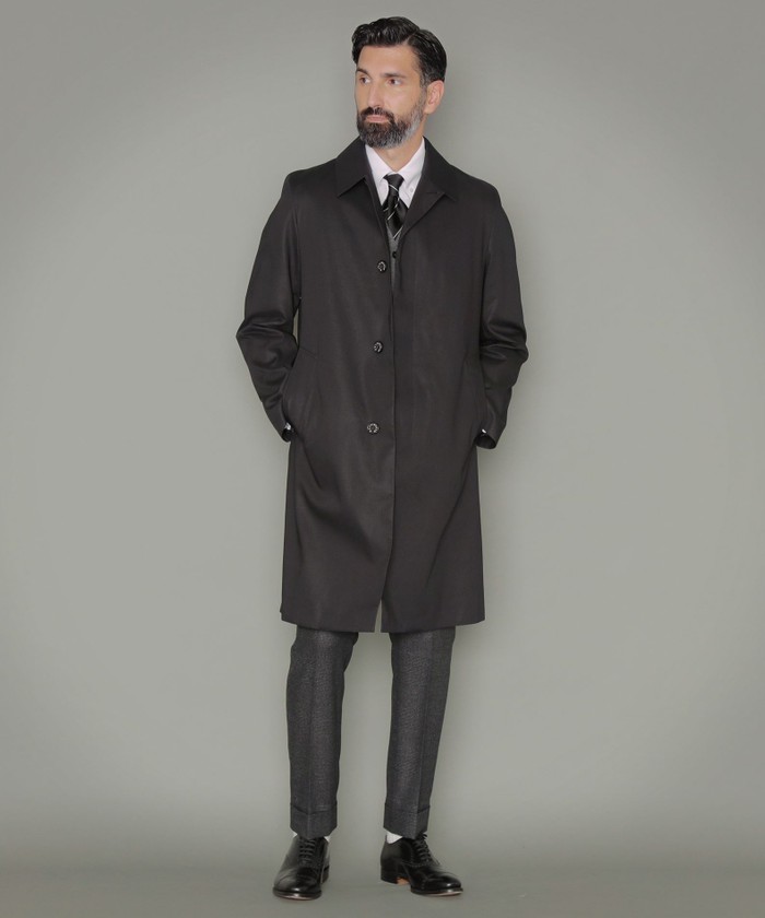 新品タグ付き✨　マッキントッシュ　ステンカラー　コート　2way グレー　現行品 MACKINTOSH】【NEW DUNKELD】ゴム引きステンカラーコート(コート