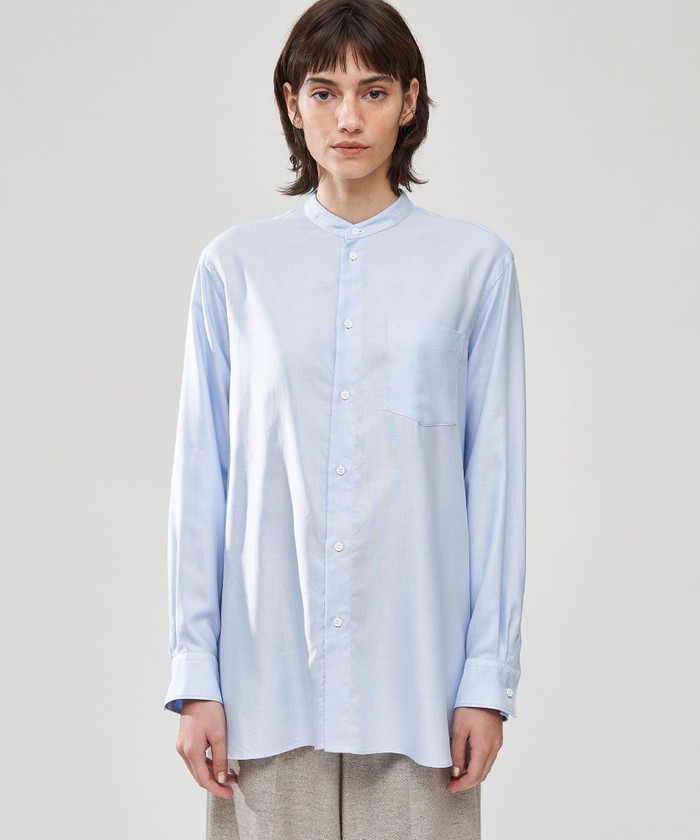 セール 30%OFF】リヨセルオックス バンドカラーシャツ(504918635