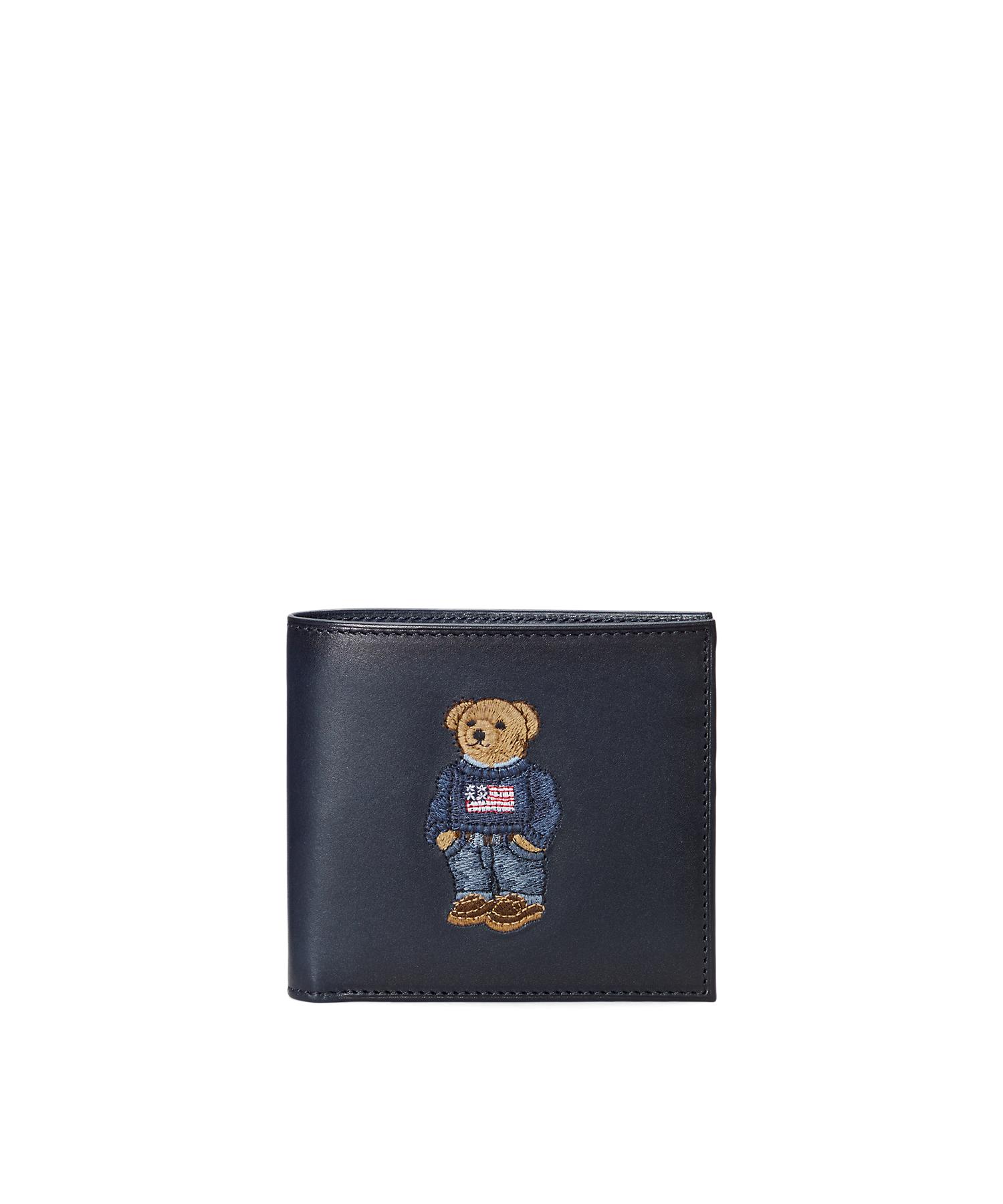 Polo ベア レザー ビルフォールド コイン ウォレット(504920928 Polo ベア レザー ビルフォールド コイン ウォレット(504920928