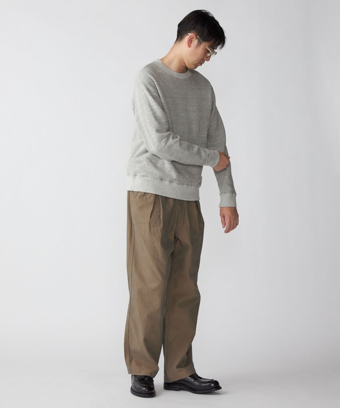 完売品　STILL BY HAND コットン ギャバジン タック ワイドパンツ SHIPS別注】STILL BY HAND: コットン ギャバジン タック ワイド