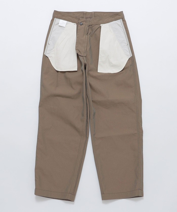 完売品　STILL BY HAND コットン ギャバジン タック ワイドパンツ セール】【SHIPS別注】STILL BY HAND: コットン ギャバジン