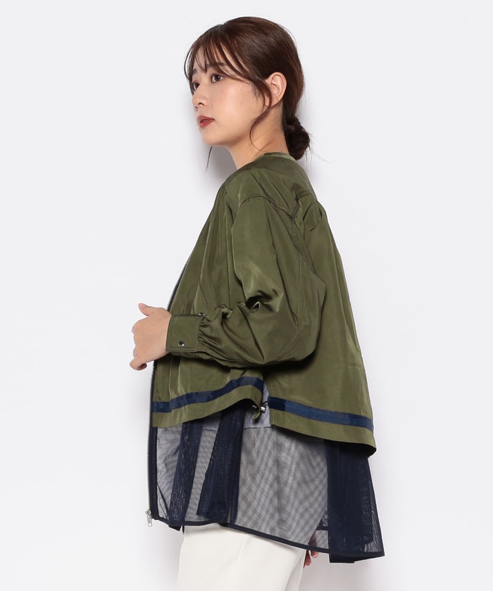 ブージュルード Bou Jeloud メッシュレイヤードブルゾン