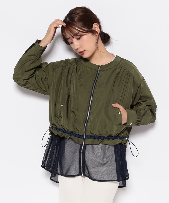 ブージュルード Bou Jeloud メッシュレイヤードブルゾン