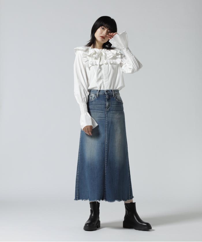 RhodolirioN ロドリリオン 【lay2330R】 サイズ1 22SS Leo Frill Ribbon Blouse 定価35,200円 レオパード 日本製 レディース MR RhodolirioN ロドリリオン 【lay2330R】 サイズ1 22SS Leo Frill