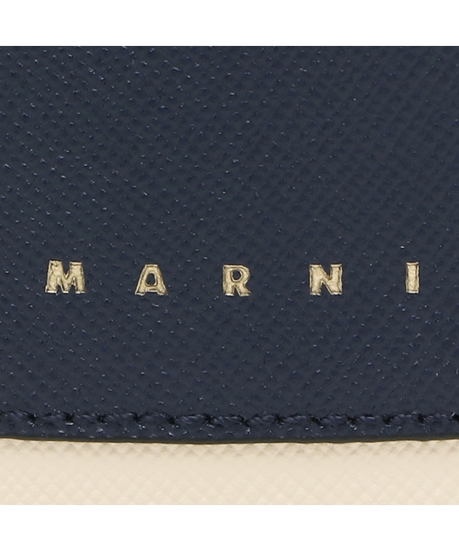 レディースファッション 財布、帽子、ファッション小物 セール 32%OFF】マルニ 二つ折り財布 トランク ミニ財布 ネイビー 
