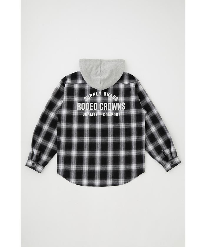 く日はお得♪ セール 50%OFF】フード付きオンブレーチェックシャツ(504927448 トップス