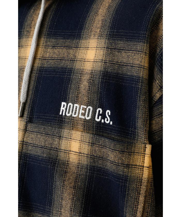 セール 50%OFF】フード付きオンブレーチェックシャツ(504927448