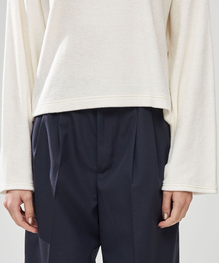 セール 50%OFF】コットンカシミヤパイル ボートネックプル