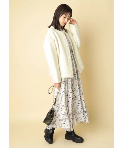 高評価の贈り物 SS 幾何シフォンプリントワンピース Rirandture 新品