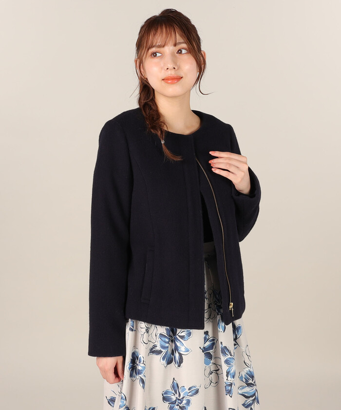 セール】ファー付き2wayショートコート(504915394) | レッセ セール】ファー付き2wayショートコート(504915394) | レッセ