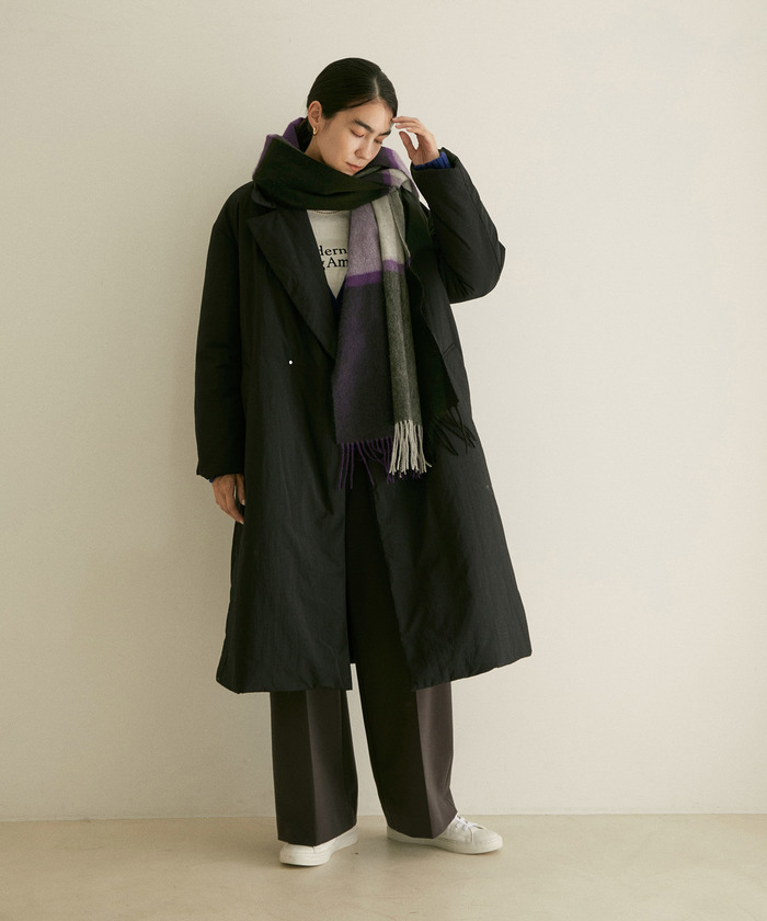 TWEEDMILL（ツイードミル）】ラムウールチェックストール