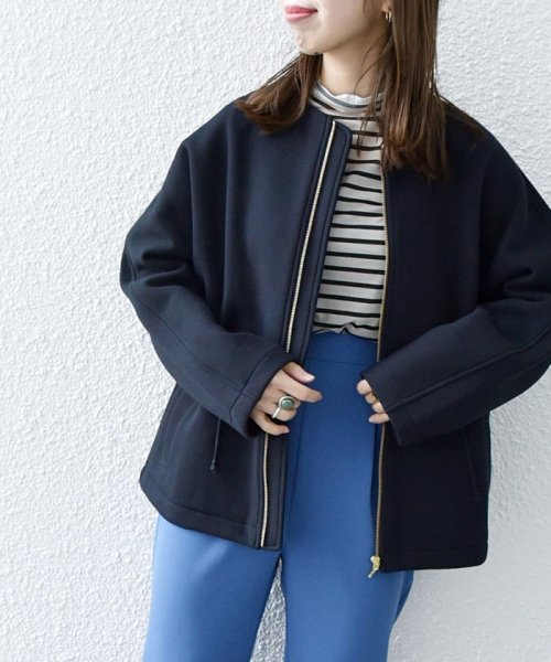 SHIPS any:〈UVカット〉ノーカラー フロント ジップ ジャケット(504570311) | シップス エニィ ウィメンズ(SHIPS any  WOMENS) - d fashion