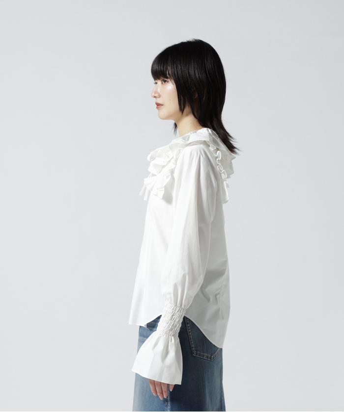 ロドリリオン　フリルシャツ　ブラック Rhodolirion ロドリリオン - Frill Shirt フリルシャツ