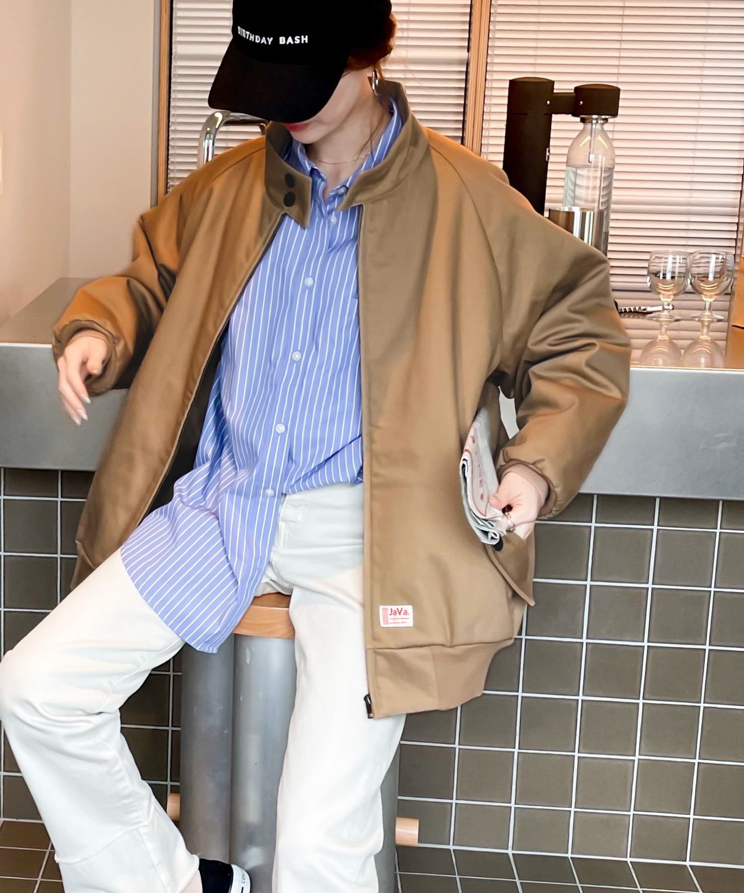 JaVa ジャバコラボ》80年代リバイバル。綿100%、中綿スイング JaVa ジャバコラボ》80年代リバイバル。綿100%、中綿スイング