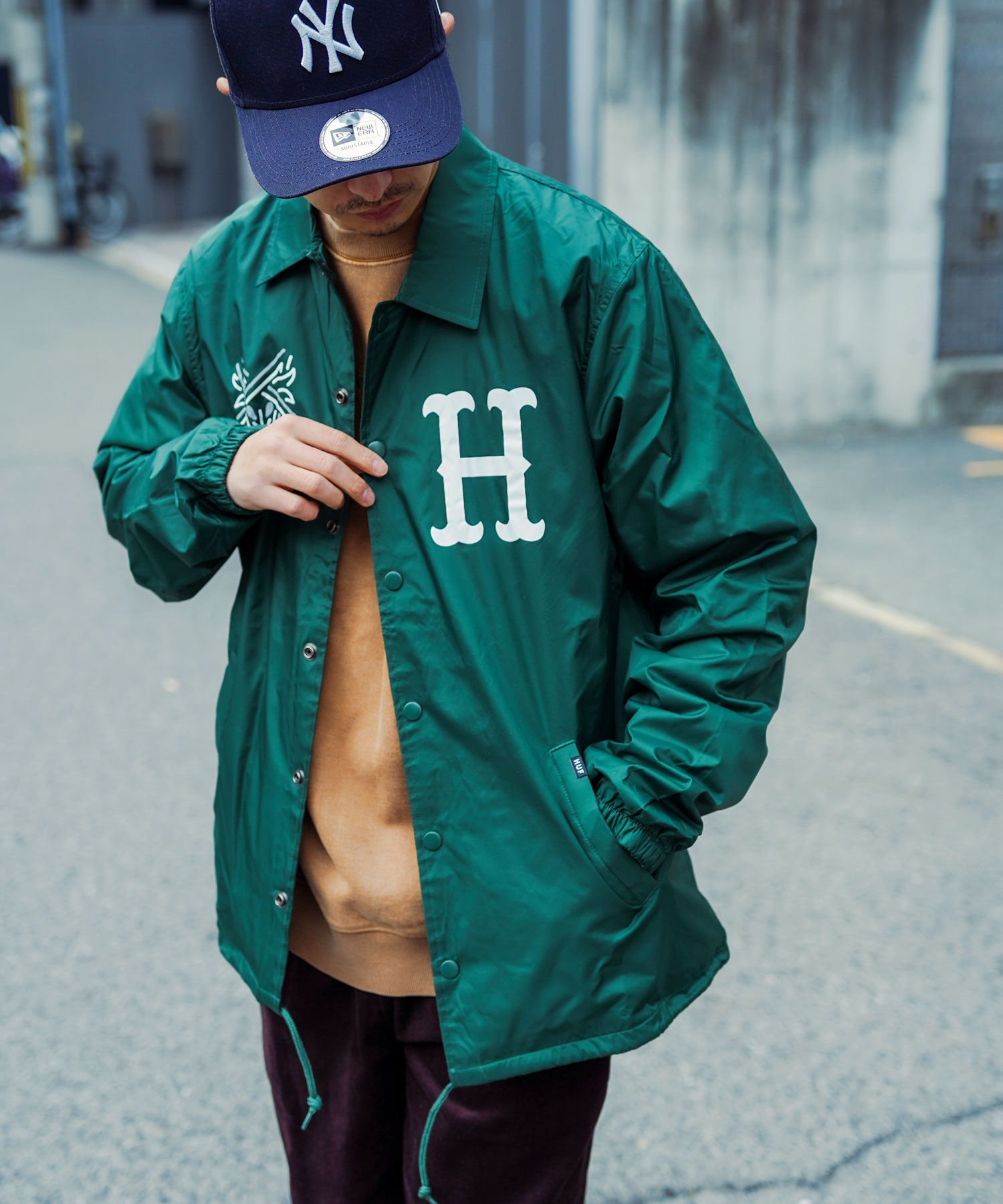 HUF PEANUTS コラボ　コーチジャケット