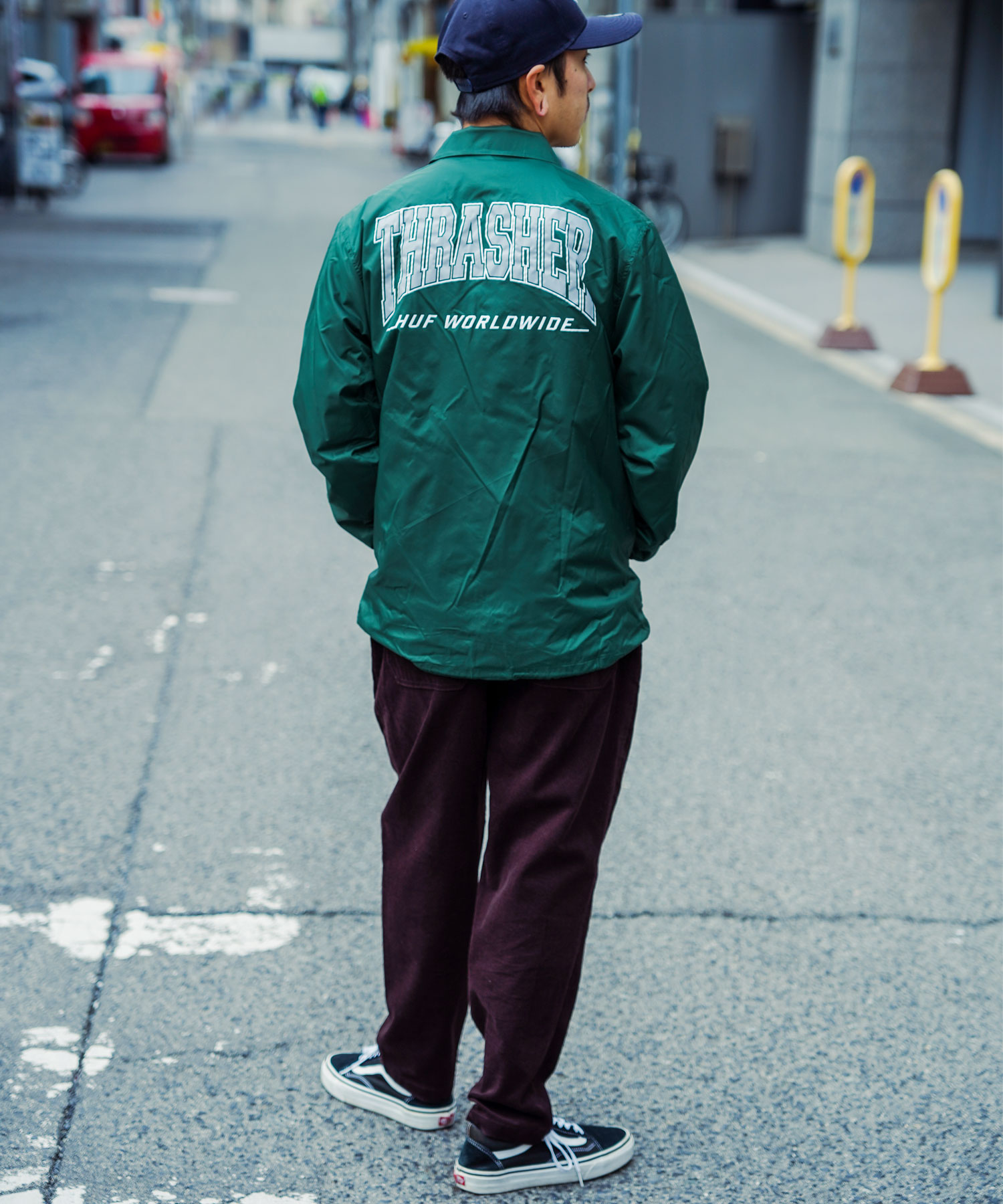 欲しいの HUF ハフ スラッシャー TDS コーチジャケット ホワイト M