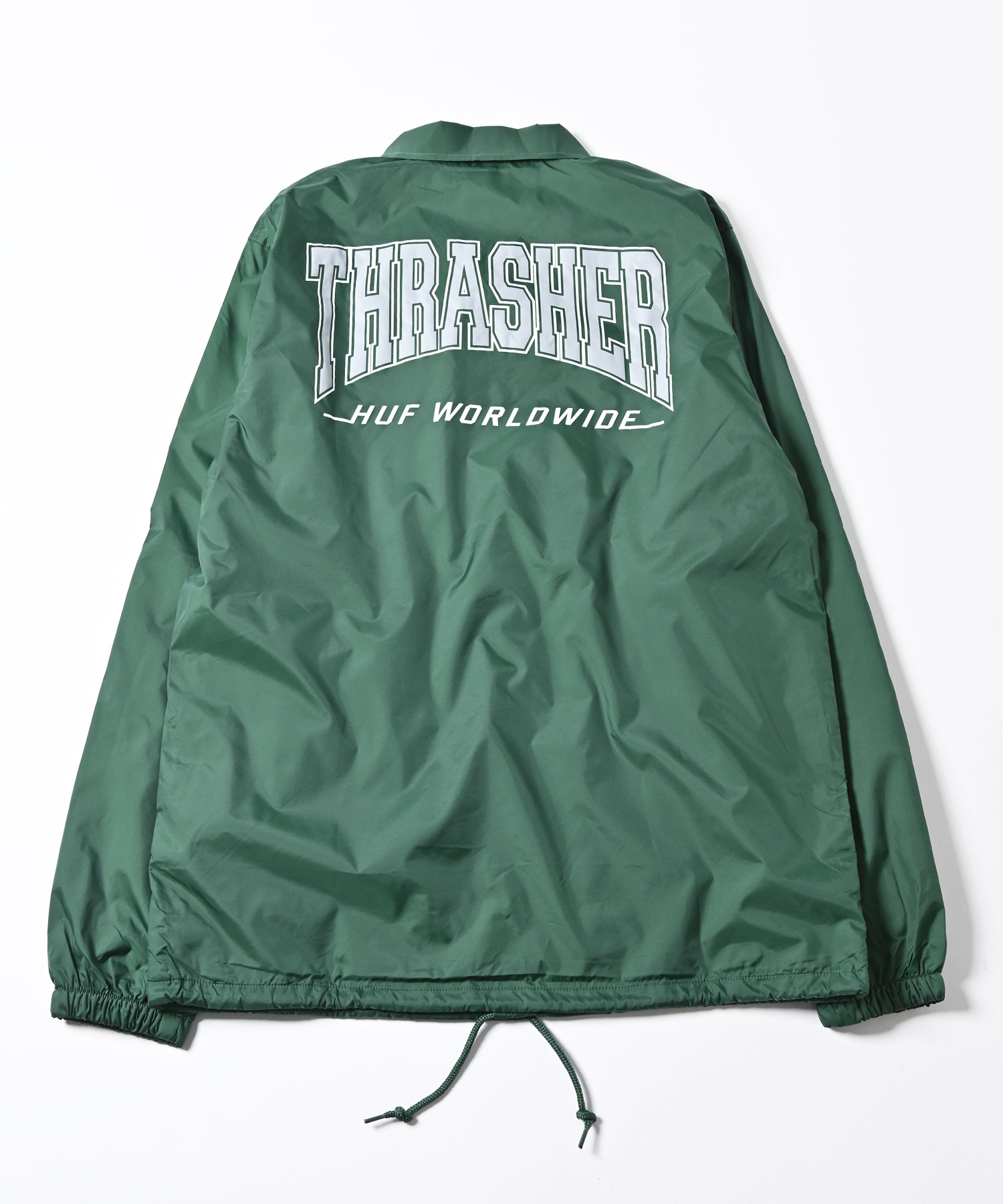 THRASHER コーチジャケット　サイドライン　緑　スラッシャー  M